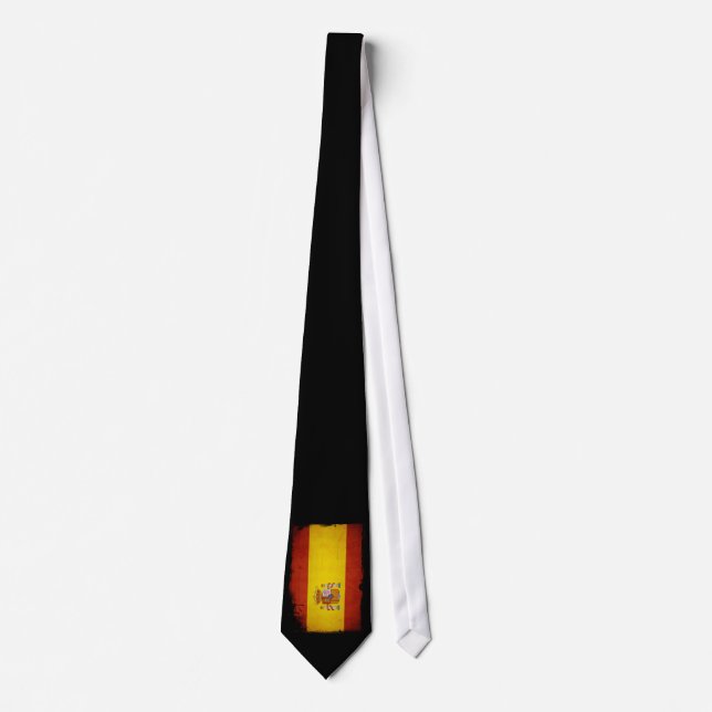 Cravate Drapeau grunge vintage de l'Espagne (Devant)