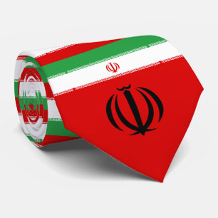 Cravate Drapeau iranien et emblème national, Drapeau irani