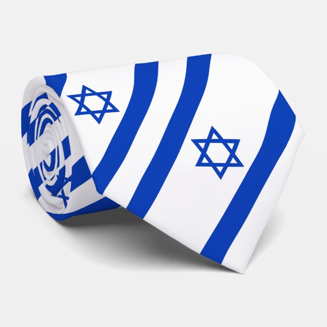 Cravate Drapeau Israël (Roulé)