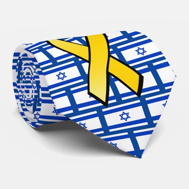 Cravate Drapeau israélien Les ramener chez eux Libérez les (Roulé)