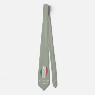 Cravate Drapeau italien d'empreinte digitale de contact