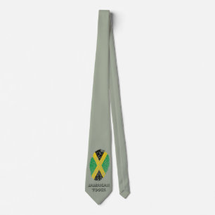 Cravate Drapeau jamaïcain d'empreinte digitale de contact