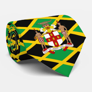 Cravate Drapeau jamaïcain et blason, Drapeau jamaïcain