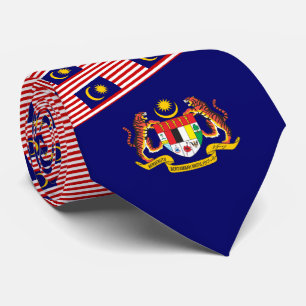 Cravate Drapeau malaisien et armoiries, Drapeau de Malaisi