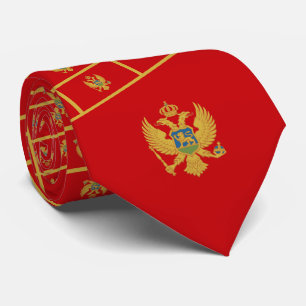 Cravate Drapeau monténégrin et armoiries, Monténégro