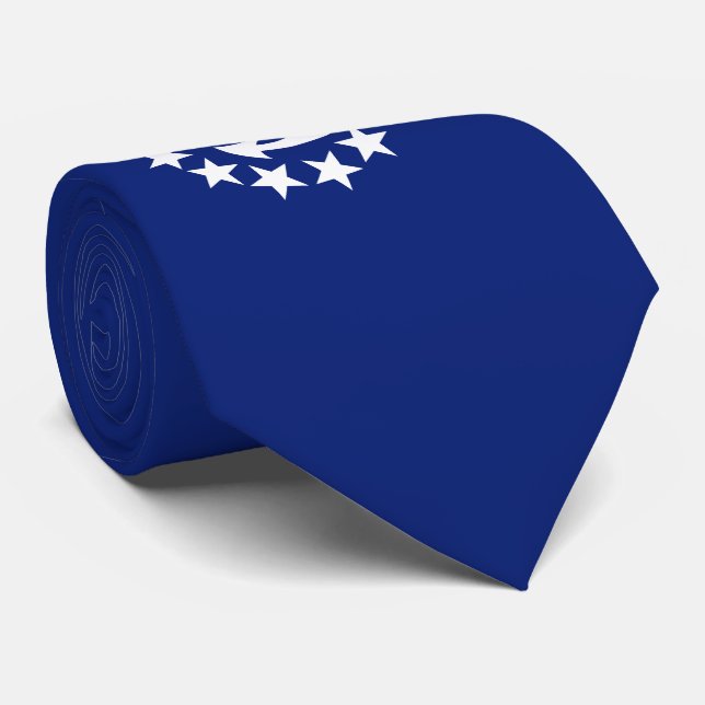 Cravate Drapeau nautique américain Ancres étoiles (Roulé)