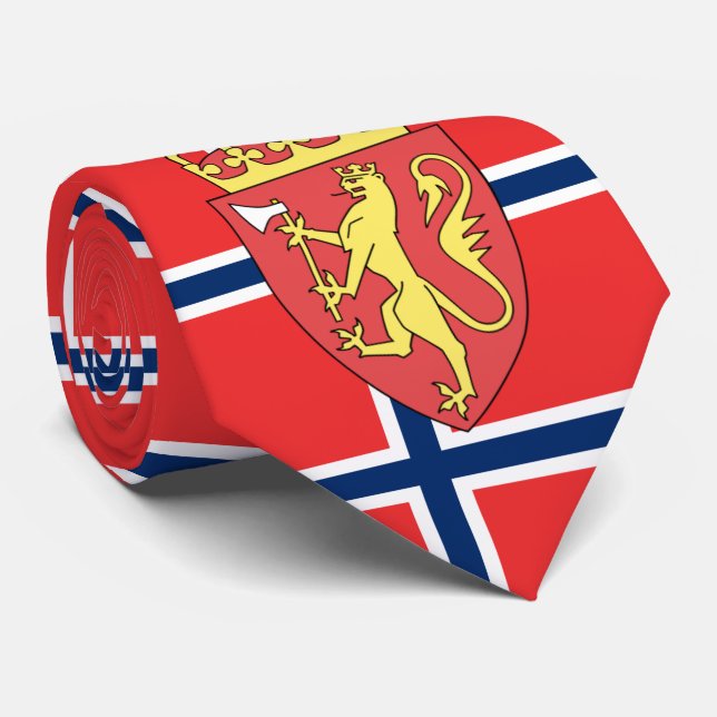 Cravate Drapeau norvégien et armoiries, Drapeau norvégien (Roulé)