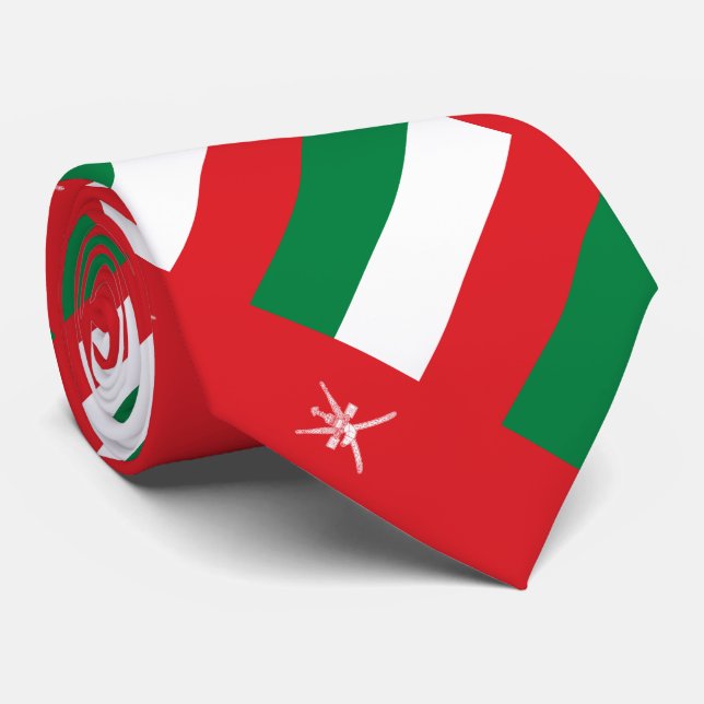 Cravate Drapeau Oman (Roulé)