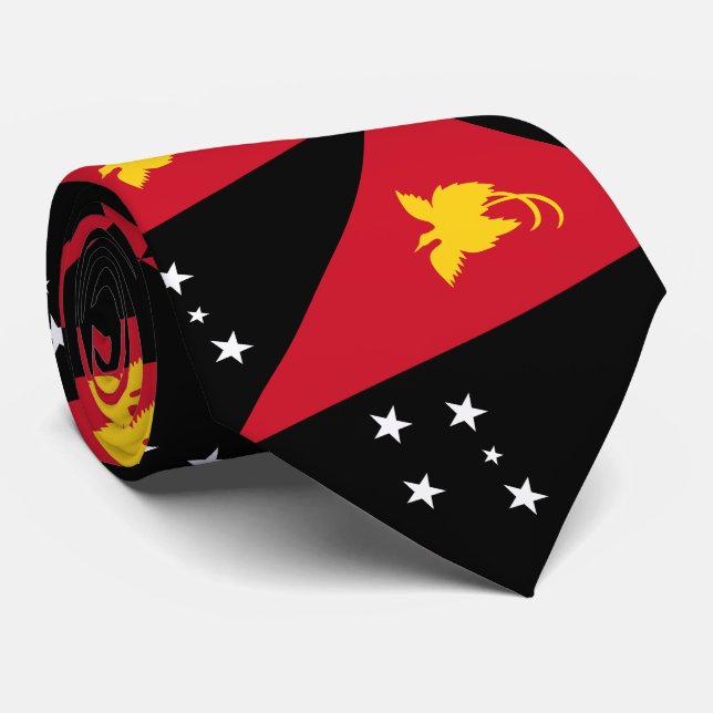 Cravate Drapeau Papouasie-Nouvelle-Guinée (Roulé)