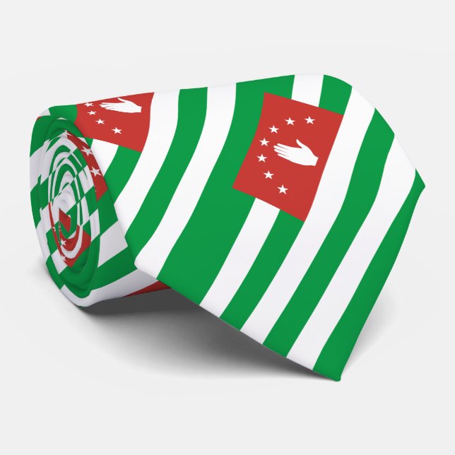 Cravate Drapeau patriotique d'Abkhazie (Roulé)