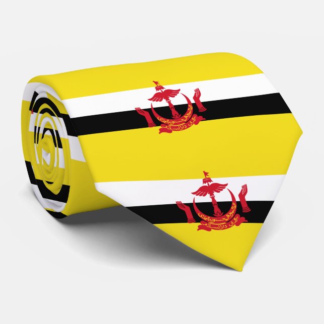 Cravate Drapeau patriotique de Brunei (Roulé)