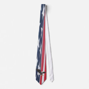 CRAVATE DRAPEAU PATRIOTIQUE DES ETATS-UNIS AVEC EAGLE