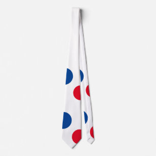 Cravate Drapeau Patriotique Rouge Bleu Blanc Couleur Cadea