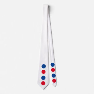 Cravate Drapeau Patriotique Rouge Bleu Blanc Couleurs Poin