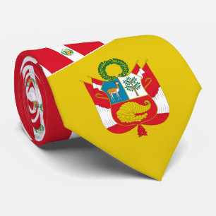 Cravate Drapeau péruvien et armoiries, Drapeau du Pérou