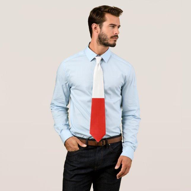 Cravate Drapeau polonais (En situation)