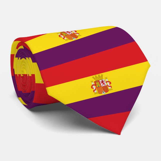 Cravate Drapeau républicain espagnol - Bandera República (Roulé)