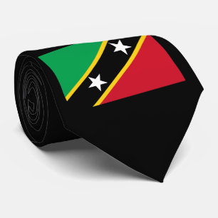 Cravate Drapeau Saint-Kitts-Et-Nevis Indépendance Caraïbes