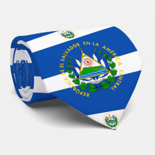 Cravate Drapeau salvadorien et armoiries, El Salvador