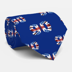Cravate Drapeau scintillant du nombre BRITANNIQUE 90 du