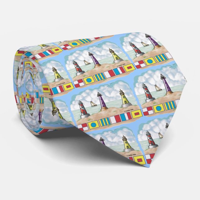 Cravate Drapeaux de phare (Roulé)