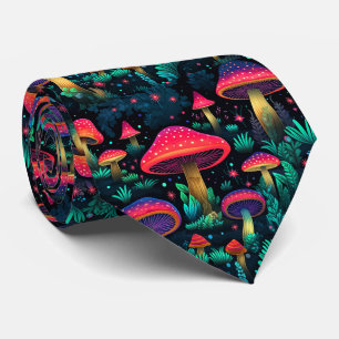 Cravate drôle avec Motif de champignons
