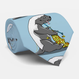 Cravate Drôle badger miel