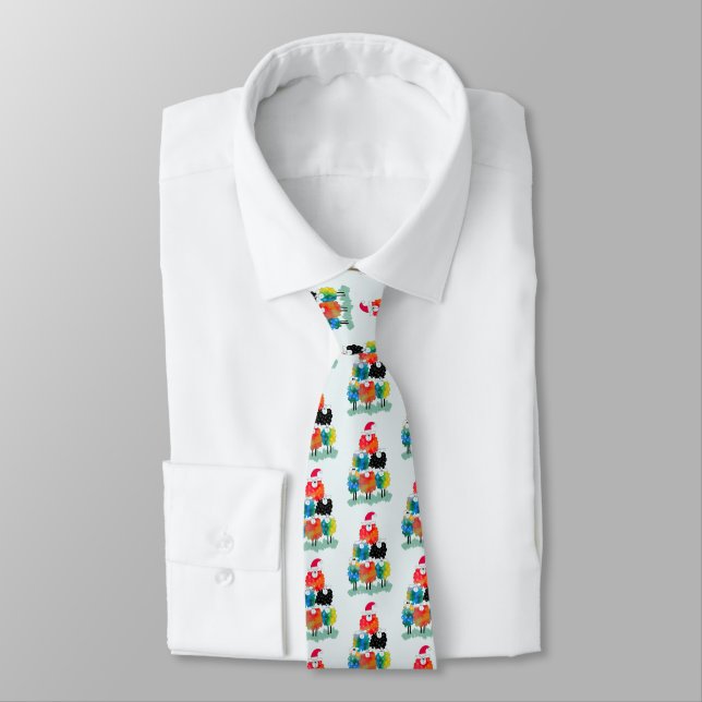 Cravate Drôle & Festive Mouton de vacances (Attaché)
