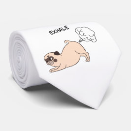 Cravate Drôle Inhale Exhale Chien