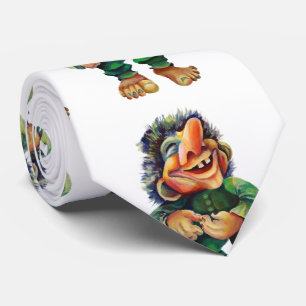 Cravate Drôle personnage de dessin amusant Troll Quirky No
