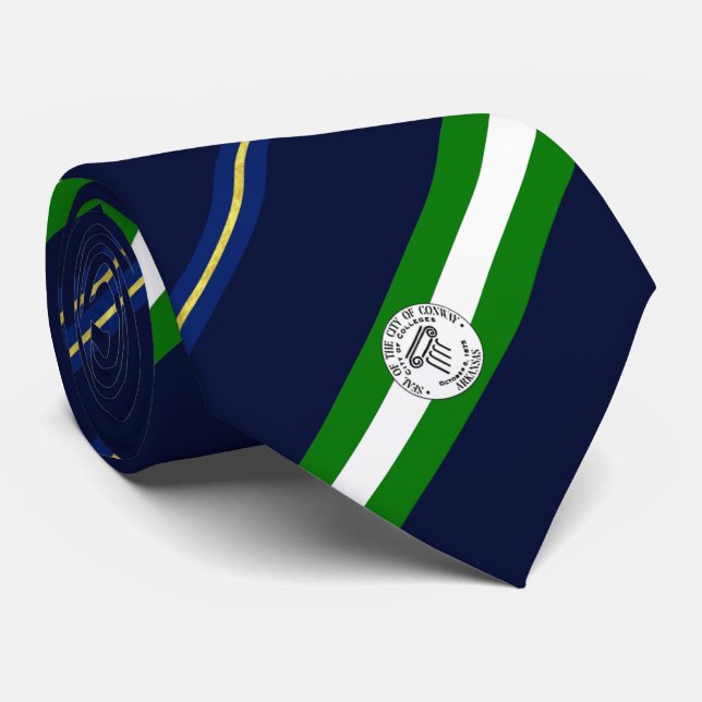 Cravate du drapeau de la ville de Conway (Arkansas (Roulé)