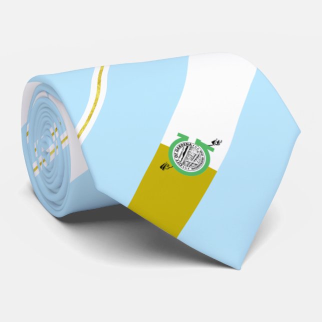 Cravate du drapeau de la ville de Gardena (Califor (Roulé)