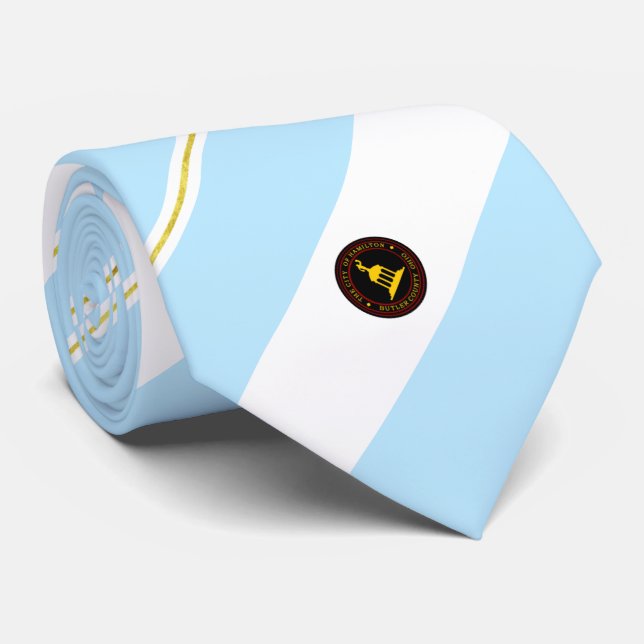 Cravate du drapeau de la ville de Hamilton (Ohio) (Roulé)