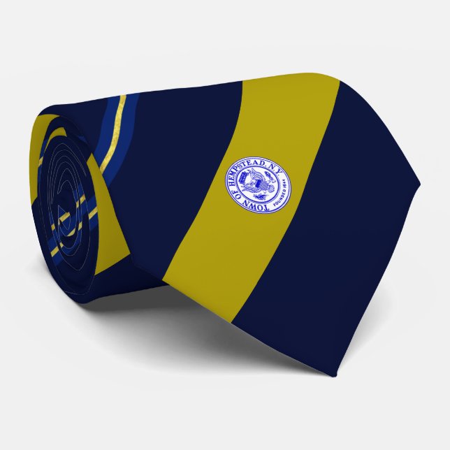 Cravate du drapeau de la ville de Hempstead (New Y (Roulé)