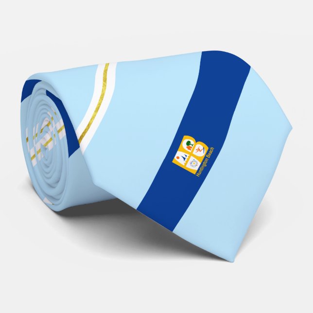Cravate du drapeau de la ville de Huntington Beach (Roulé)