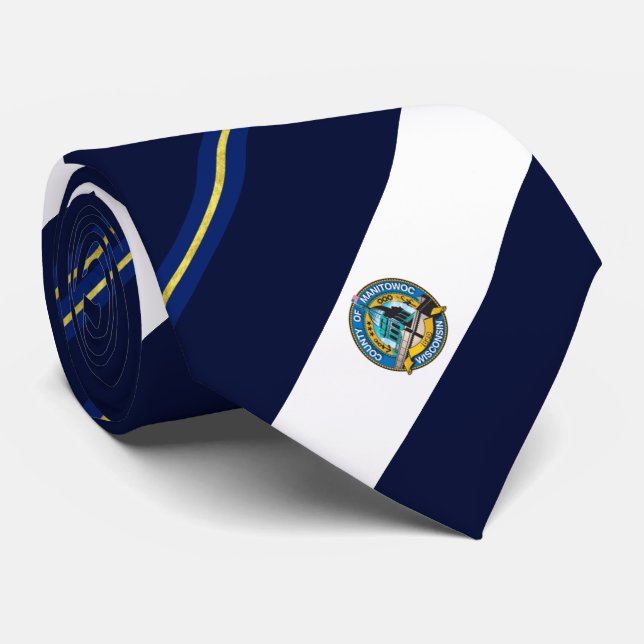 Cravate du drapeau de la ville de Manitowoc (Wisco (Roulé)