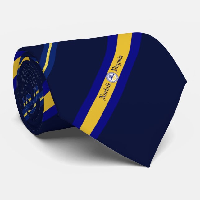 Cravate du drapeau de la ville de Norfolk (Virgini (Roulé)