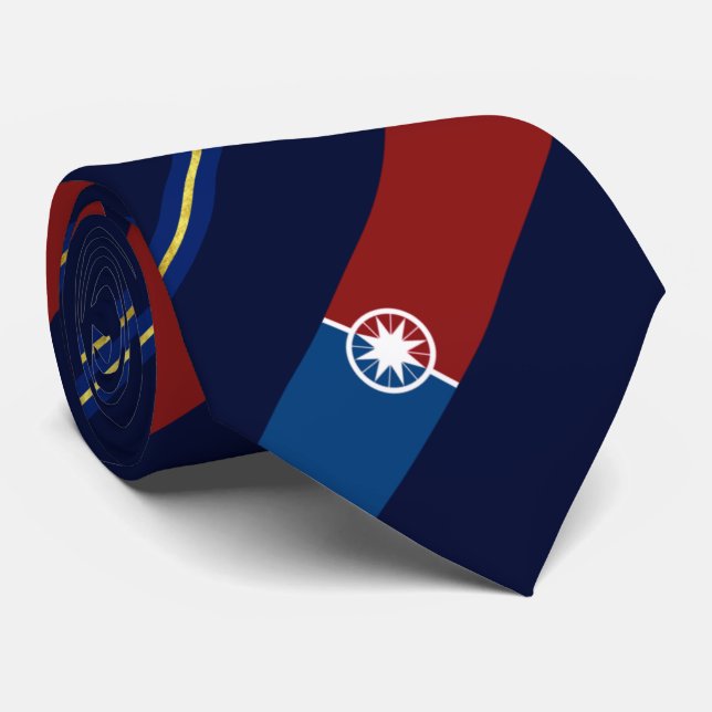 Cravate du drapeau de la ville de Norman (Oklahoma (Roulé)
