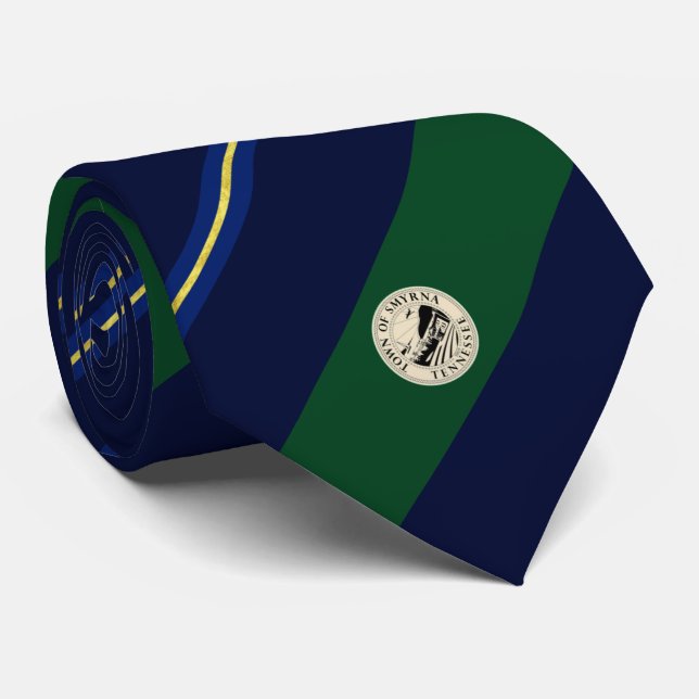 Cravate du drapeau de la ville de Smyrna (Tennesse (Roulé)