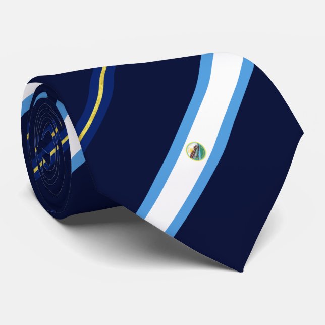 Cravate du drapeau de la ville de Syracuse (New Yo (Roulé)