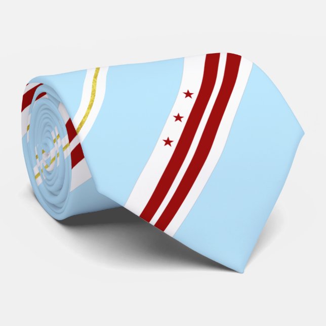 Cravate du drapeau de la ville de Washington D.C. (Roulé)