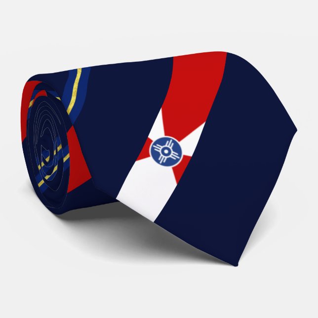 Cravate du drapeau de la ville de Wichita (Kansas) (Roulé)