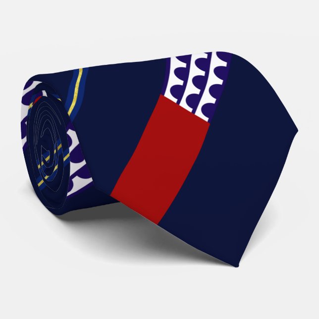 Cravate du drapeau de la ville des Moines (Iowa) (Roulé)