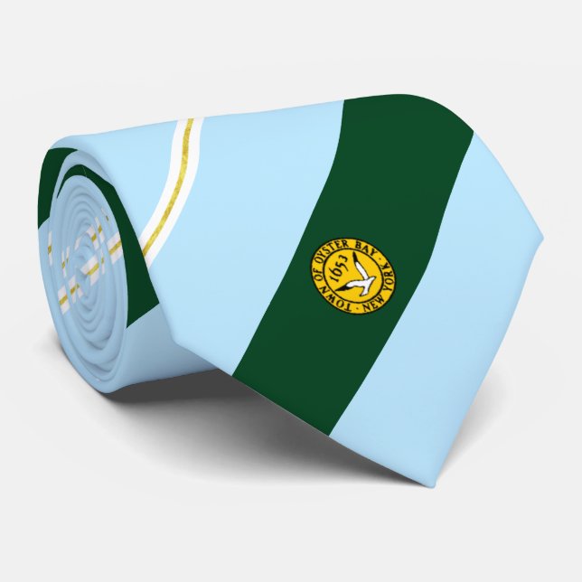 Cravate du drapeau de la ville d'Oyster Bay (New Y (Roulé)