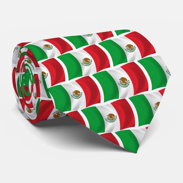 Cravate du drapeau mexicain (Roulé)