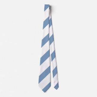 Cravate Dusty Blue and White Stripes 