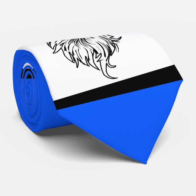 Cravate Eagles Sports Blue White Necktie (Roulé)