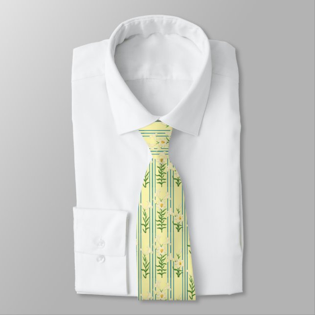 Cravate Easter Lily Neck Tie (Attaché)