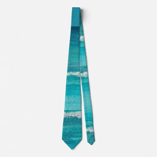 Cravate Eaux bleues turquoises (Devant)