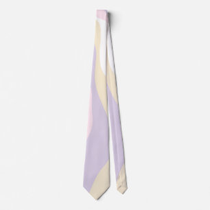 Cravate Ebb et flux 4 - Pastel rose, jaune et violet